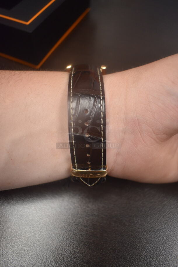 BRAND NEW IN BOX! Mido Multifort Automatic Men's Watch with Leather Band - Image 6 of 9