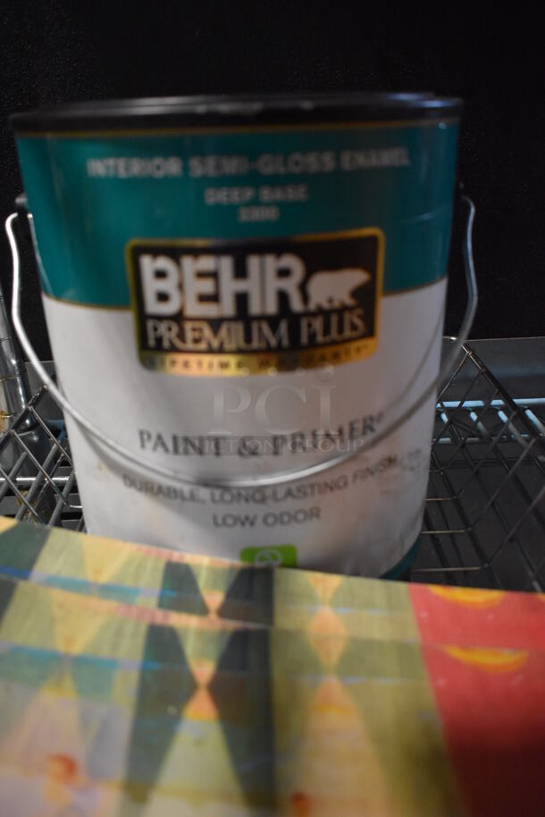 ALL ONE MONEY! Tier Lot of Various Items Including Plastic Lids, Coffee Pot, Hard Hat and Metal Bins - Image 9 of 9