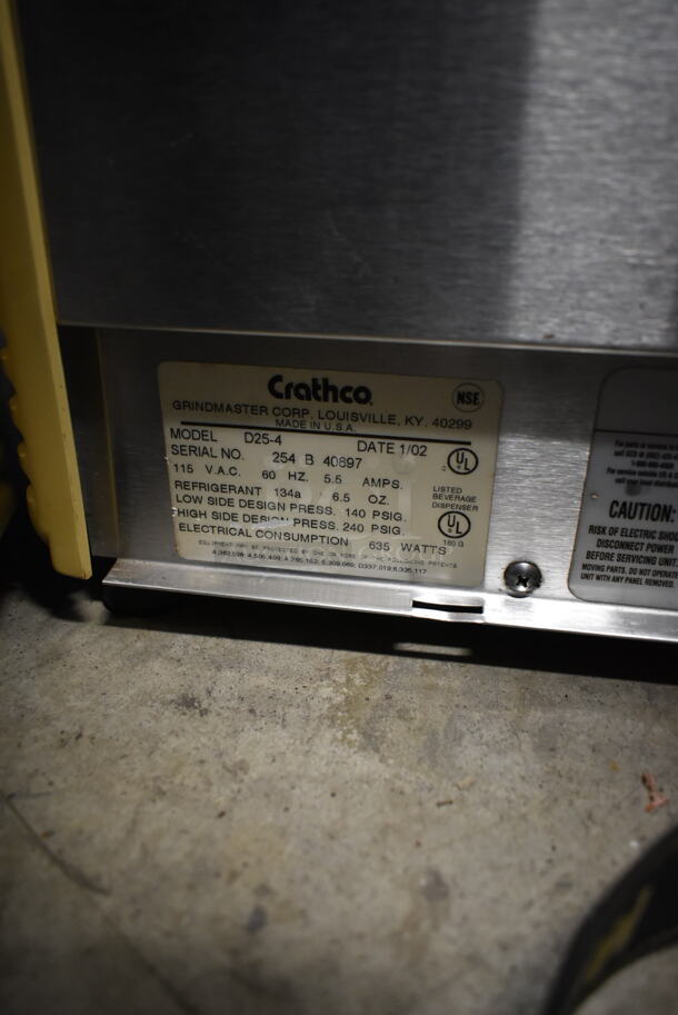 Crathco D25-4 Stainless Steel Commercial Countertop 2 Hopper Refrigerated Beverage Machine. 115 Volts, 1 Phase. Tested and Powers On But Does Not Get Cold - Image 5 of 5