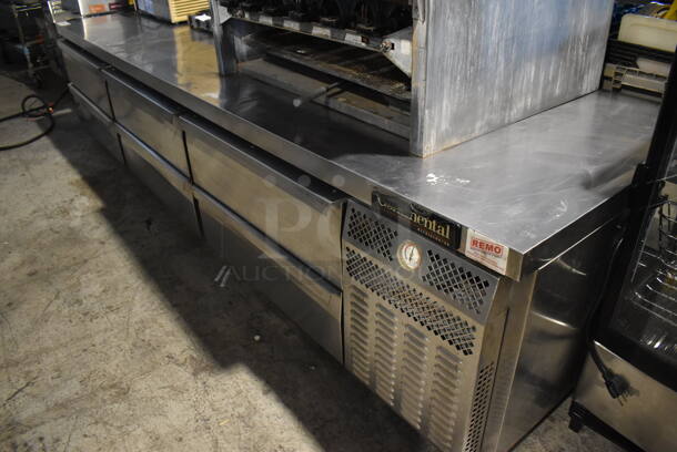Continental Stainless Steel Commercial 6 Drawer Chef Base on Commercial Casters. 108x35x25. Tested and Working! - Image 6 of 7