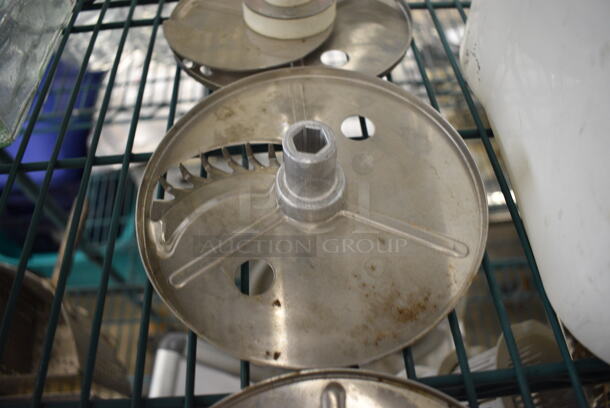ALL ONE MONEY! Lot of 5 Various Metal Food Processor Blades w/ Bowl and Lid. Includes 6x6x2 - Image 5 of 7