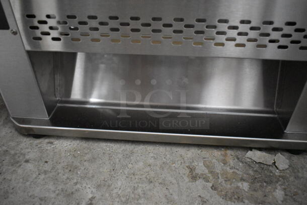 BRAND NEW SCRATCH AND DENT! 2023 Prince Castle CTS-WS Stainless Steel Commercial Countertop Vertical Contact Bun Toaster with Silicone Belt . 115 Volts, 1 Phase. Tested and Working! - Image 4 of 7