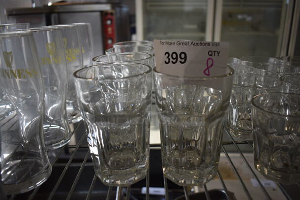 8 Beverage Glasses. 3x3x4.5. 8 Times Your Bid!