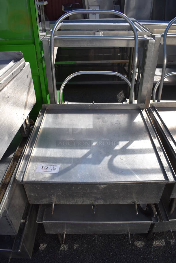 2 Metal Commercial Dollies w/ Push Handle on Commercial Casters. 27x27x40. 2 Times Your Bid! - Image 1 of 3