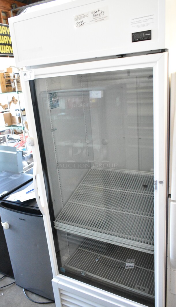 2021 True TSCI-600R-G-PH Metal Commercial Single Door Reach In Cooler Merchandiser w/ Poly Coated Racks. 115 Volts, 1 Phase. Tested and Working! - Image 1 of 5