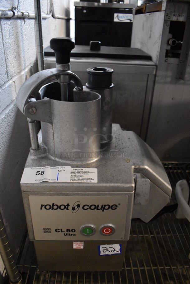 Robot Coupe CL 50 Ultra Series E Metal Commercial Countertop Food Processor. 120 Volts, 1 Phase. 15x13x24. Tested and Working!