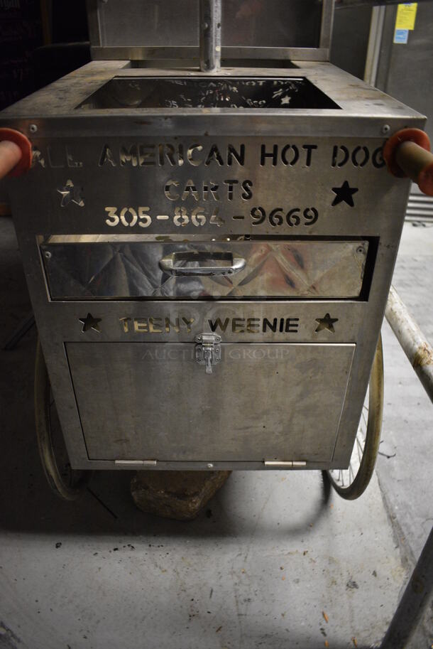 All American Hot Dog Carts Stainless Steel Commercial Portable Hot Dog Cart. 25x35x51. (kitchen) - Image 3 of 7