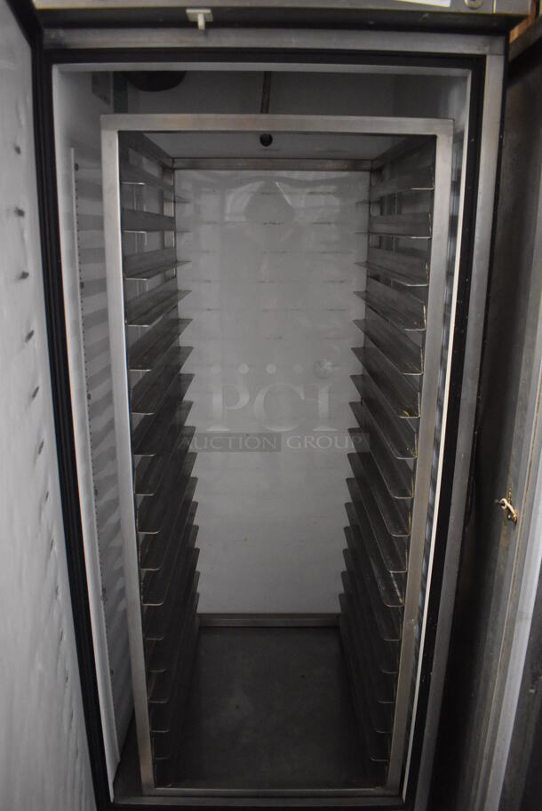 True T-23 Stainless Steel Commercial Single Door Reach In Cooler w/ Metal Pan Rack. 115 Volts, 1 Phase. 27x30x79. Tested and Working! - Image 4 of 6