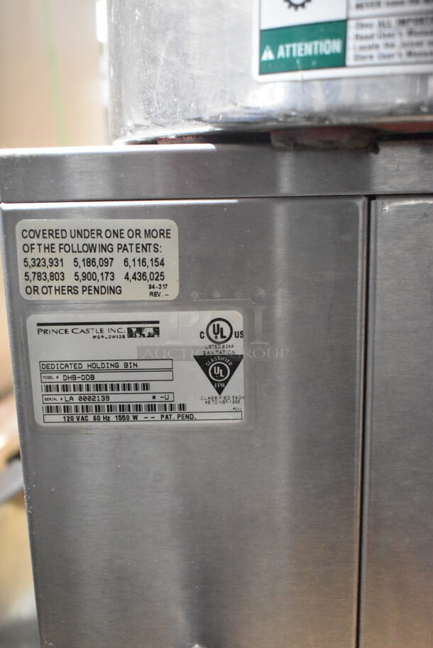 Prince Castle DHB-DDB Stainless Steel Commercial Countertop Dedicated Holding Bin. 120 Volts, 1 Phase. Tested and Working! - Image 8 of 9