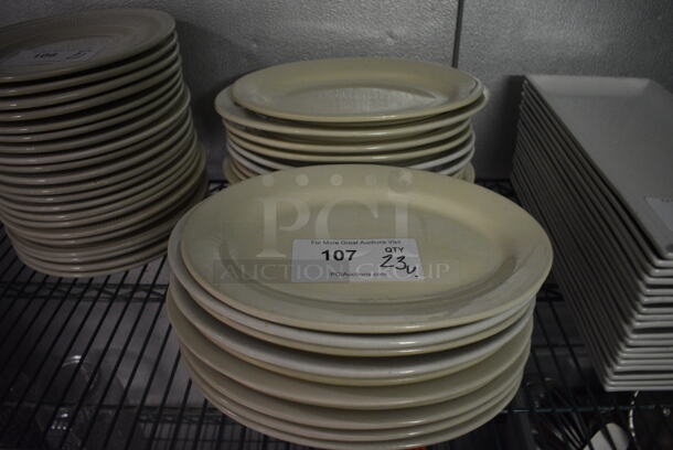 ALL ONE MONEY! Lot of 23 Various White Ceramic Oval Plates. Includes 11.5x8x1. (kitchen)