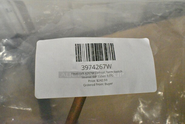 3 BRAND NEW SCRATCH AND DENT! Items Including AP461067 AllPoints 46-1067 4-Pole Thermostat; Type: D1/D18; Temperature 200 - 550 Degrees Fahrenheit; 48" Capillary, 3974267W Heatcraft 4267W Defrost Term Switch, HPGS26639 Alto-Shaam GS-26639 Gasket. 3 Times Your Bid!  - Image 6 of 8