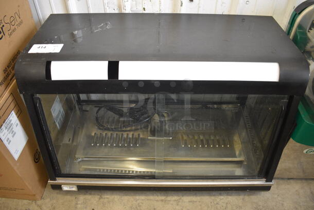 Metal Commercial Countertop Heated Display Case Merchandiser. 36x20x24. Tested and Powers On But Does Not Get Hot.