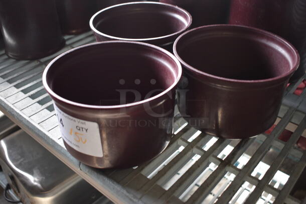 ALL ONE MONEY! Lot of 5 Maroon Poly Bins! 6.5x6.5x4, 6.5x6.5x7 - Image 2 of 4