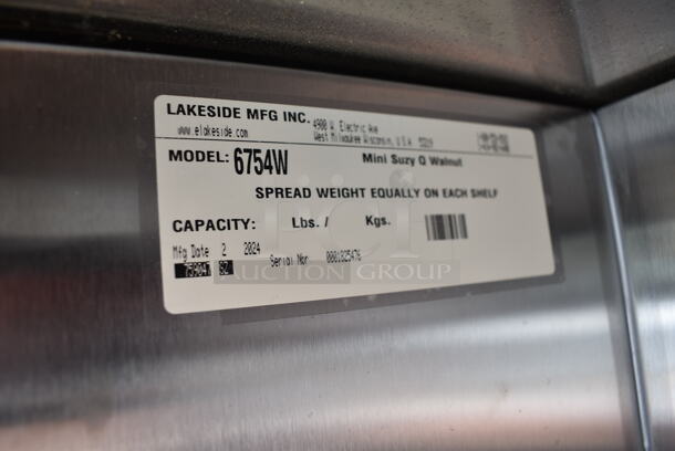 BRAND NEW SCRATCH AND DENT! Suzy Q Lakeside Stainless Steel Walnut Dining Room Meal Serving System with One Heated Well on Commercial Casters. Tested and Working! - Image 8 of 8