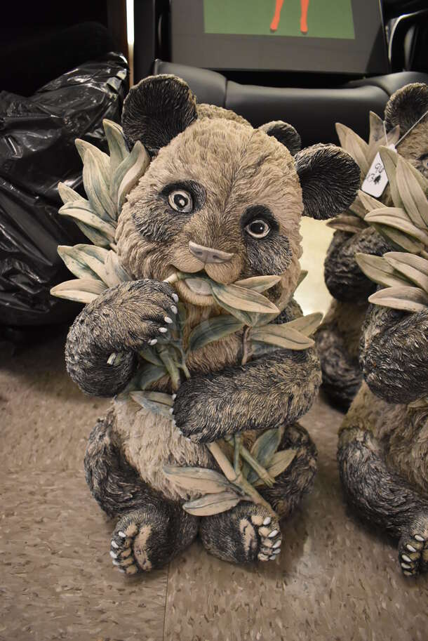 4 Panda Statues Eating Bamboo Stalks. 4 Times Your Bid! - Image 3 of 7