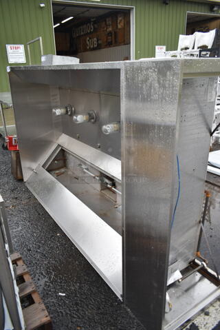 SELF CONTAINED 8' CaptiveAire 5424 ND-2 Stainless Steel Commercial Grease Hood w/ Lights. 