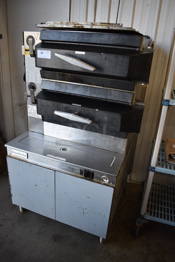2019 Cleveland PGM3002 Stainless Steel Commercial Floor Style Natural Gas Powered 2 Deck Pressure Steam Cabinet. 36x36x64 - Image 2 of 7