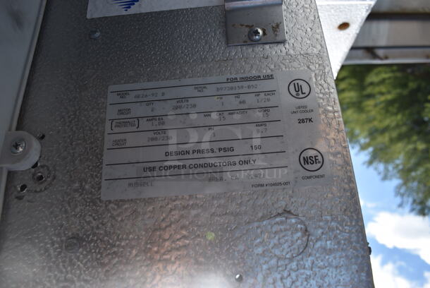 9'x8'x7' Vollrath Walk In Cooler Box w/ Tecumseh Model AJ801ET-418-P2 Compressor and Model AE26-92 B Condenser. 208/230 Volts, 1 Phase. - Image 8 of 8