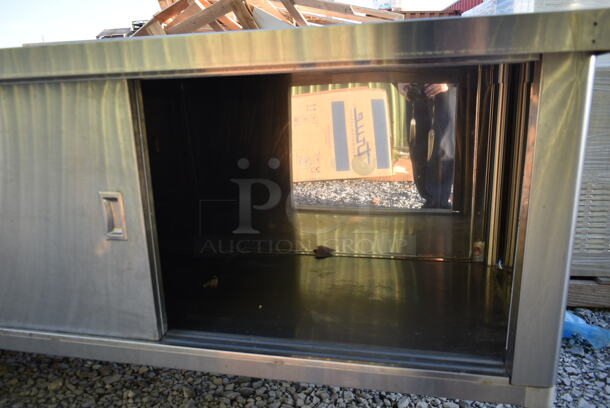 Stainless Steel Commercial Table w/ Back Splash and Under Shelf - Image 4 of 5