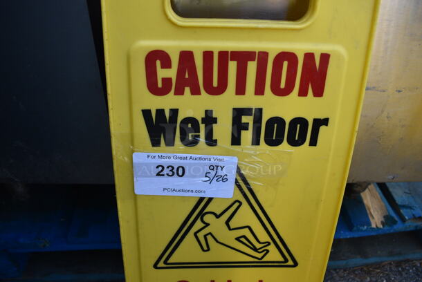 Caution Wet Floor Sign, Yellow