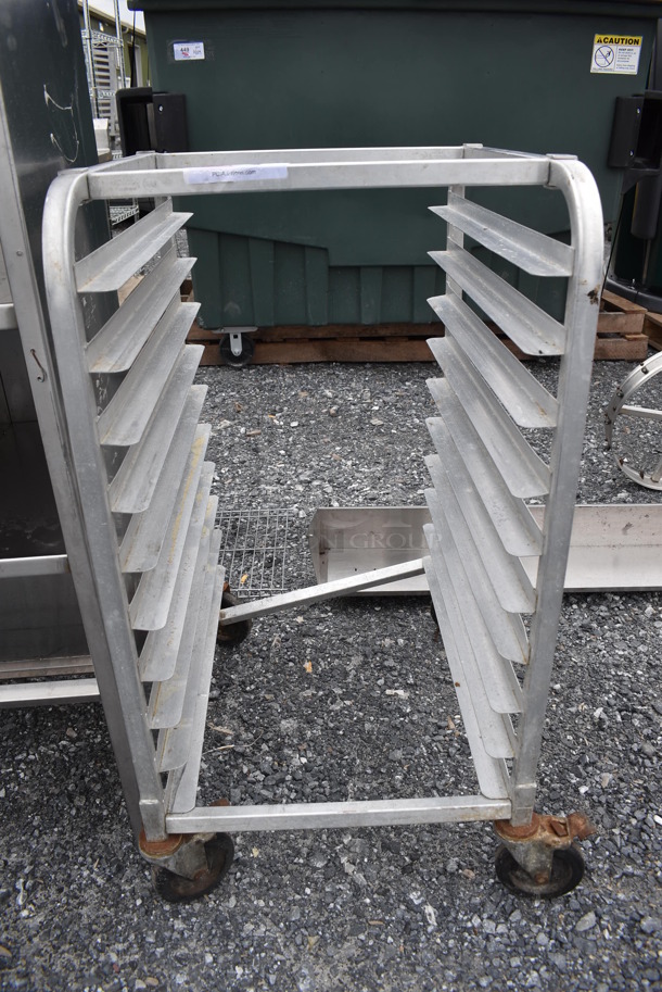 Metal Commercial Pan Transport Rack on Commercial Casters. 21x26x38.5