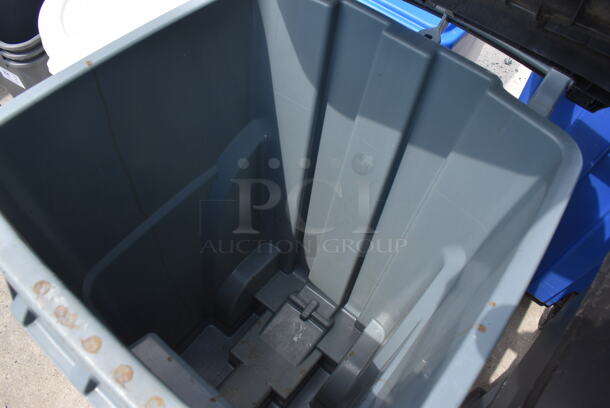 2 Rubbermaid Gray and Black Poly Trash Cans. 23x31x39. 2 Times Your Bid! - Image 5 of 5