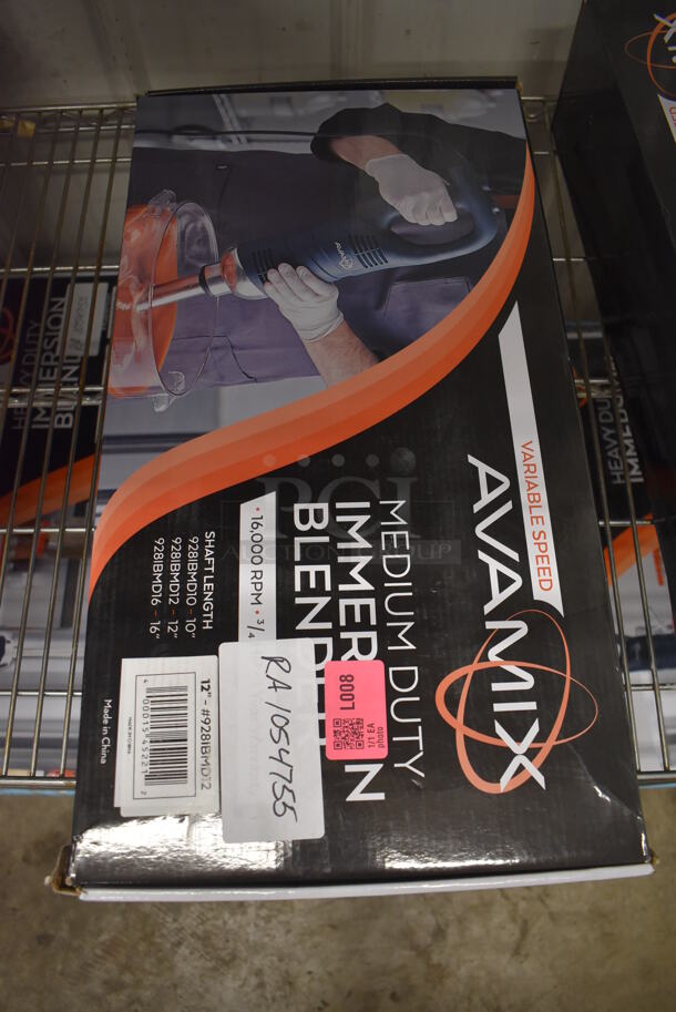 BRAND NEW SCRATCH AND DENT! AvaMix 928IBMD12 Stainless Steel Commercial 12" Shaft Immersion Blender. 120 Volts, 1 Phase. Tested and Working! - Image 6 of 7