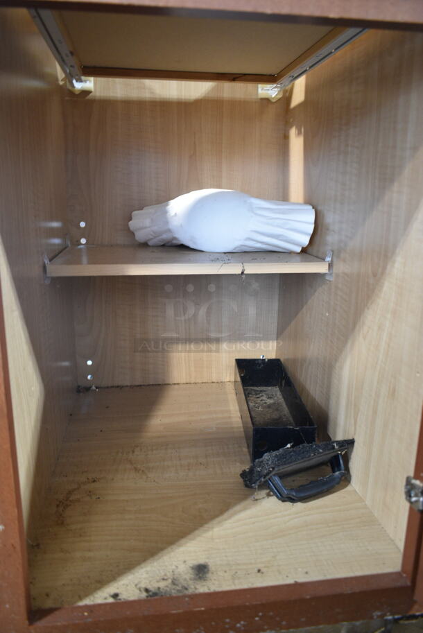 4 Wood Pattern Counters; 2 Single Door/Drawer and 2 Double Door/Drawer. No Countertops. 4 Times Your Bid!  - Image 7 of 12