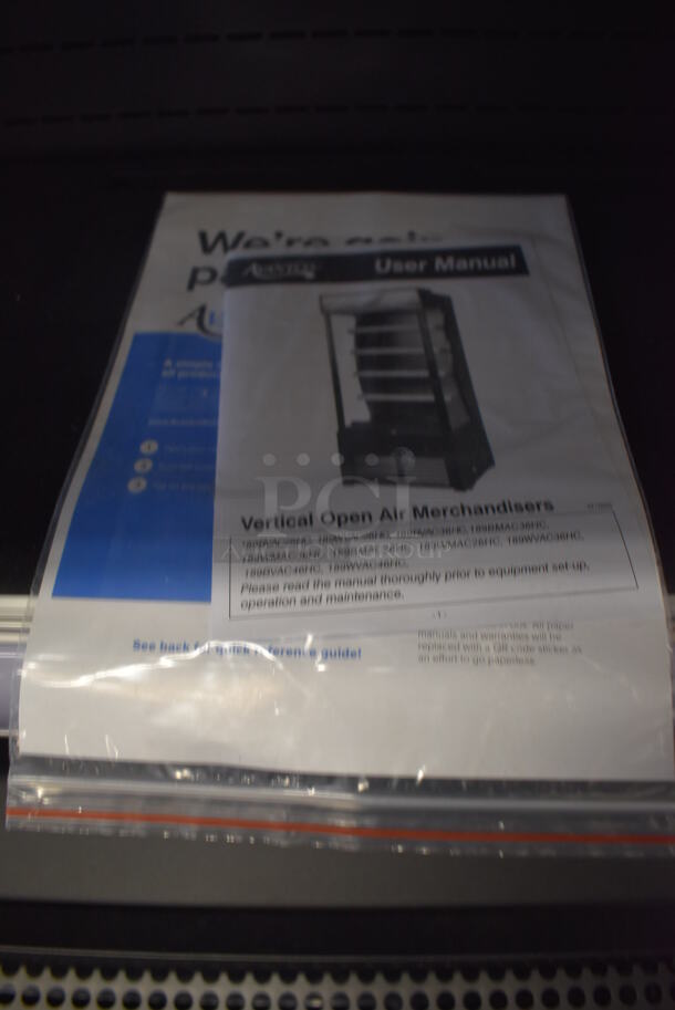 BRAND NEW SCRATCH AND DENT! Avantco BVAC-46HC Metal Commercial Floor Style Black Refrigerated Air Curtain Merchandiser. Missing Right Side Glass. 46x26x82. Tested and Working! - Image 6 of 6