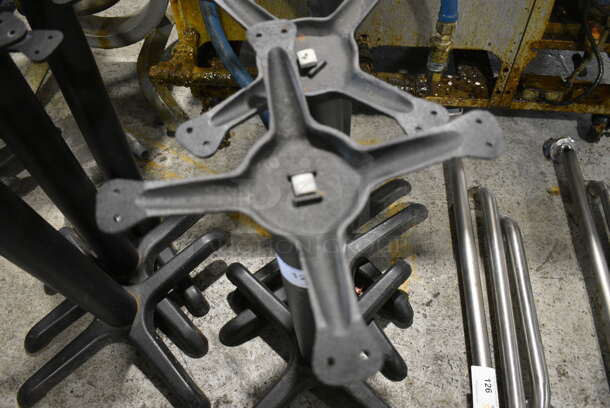3 Black Metal Table Bases. 21x21x28. 3 Times Your Bid! - Image 4 of 4