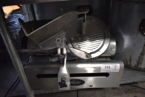 Globe 500 Stainless Steel Commercial Countertop Automatic Meat Slicer w/ Blade Sharpener. 115 Volts, 1 Phase. Tested and Working!
