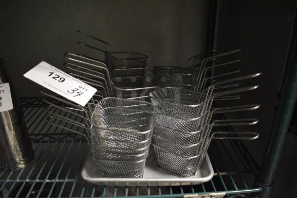 34 Metal Decorative Fry Basket Holders. 3.5x7x5. 34 Times Your Bid! (kitchen) - Image 1 of 3