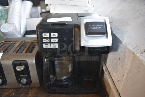 Hamilton Beach Countertop Single Cup Coffee Machine. 12x11x14 - Image 1 of 4