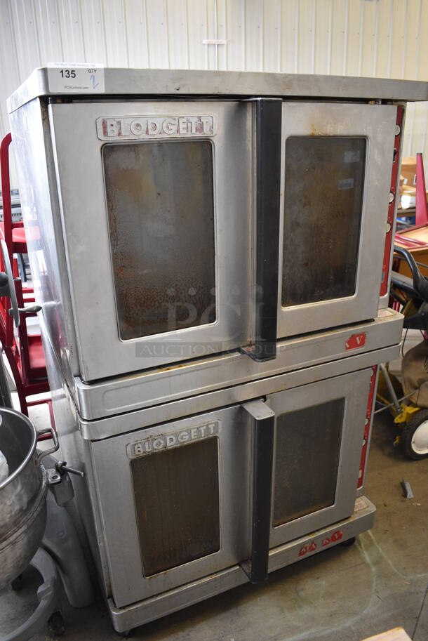 2 Blodgett Mark V Stainless Steel Commercial Electric Powered Full Size Convection Oven w/ View Through Doors, Metal Oven Racks and Thermostatic Controls. Appears To Be 208-240 Volts, 3 Phase. 2 Times Your Bid! - Image 2 of 8