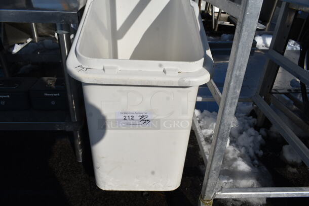 White Poly Ingredient Bin on Commercial Casters. - Image 4 of 4