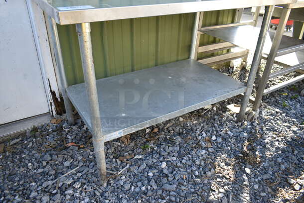 Stainless Steel Table w/ Under Shelf. and Poly Guard. - Image 2 of 4