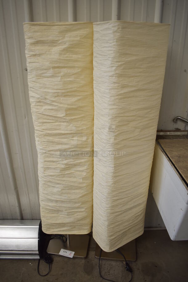 2 Ikea Floor Style Lamps. 13x8x58. 2 Times Your Bid! Tested and Working! - Image 1 of 4