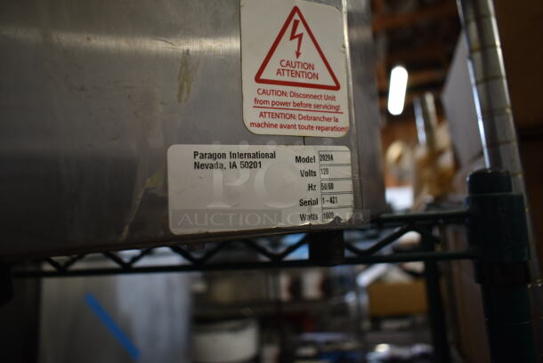Paragon 2029A Stainless Steel Commercial Countertop 2 Well Food Warmer. 120 Volts, 1 Phase. Tested and Working! - Image 4 of 4