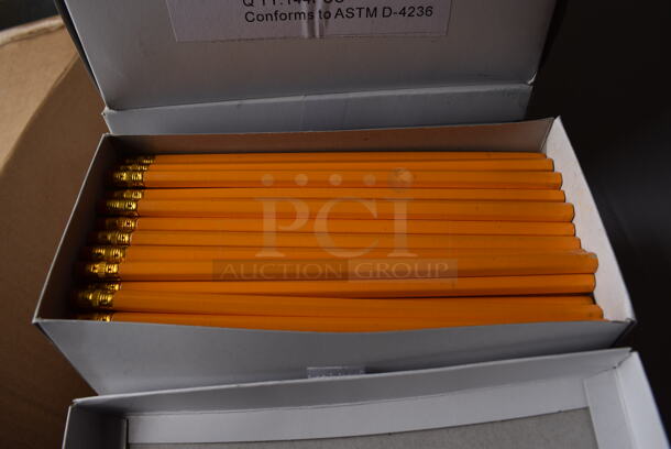ALL ONE MONEY! Lot of 18 BRAND NEW! Boxes of 144 Alvin ALV2 Pencils. Total of 2,592. 7.75