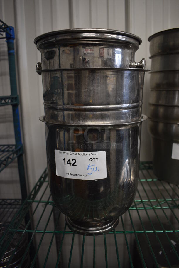 5 Various Metal Ice Buckets. Includes 9x8.5x8.5. 5 Times Your Bid! - Image 1 of 3