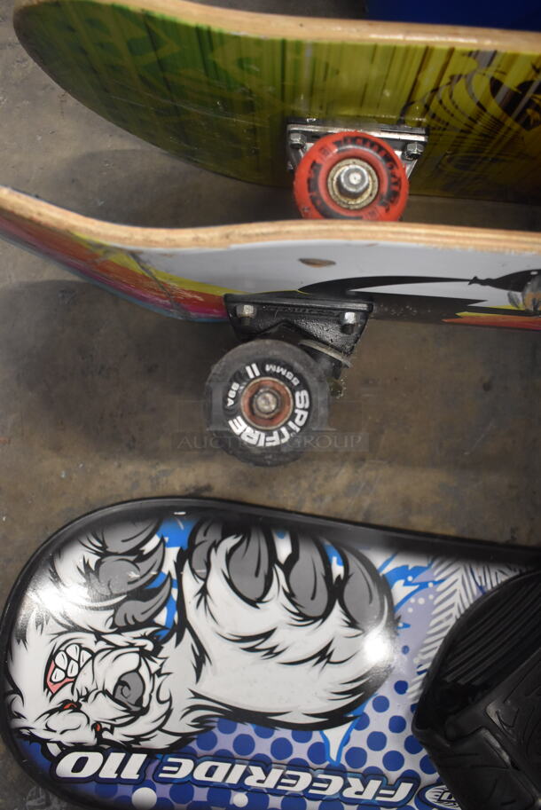 4 Various Outdoor Extreme Sports Items Including 2 Skateboards, Snowboard and Razor Scooter. 1 Skateboard Has Destructo Trucks and Spitfire Wheels - Image 2 of 6