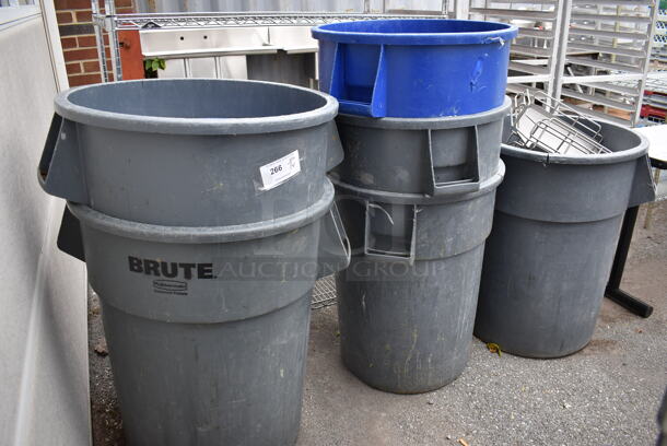 7 Various Poly Trash Cans. Includes 29x27x33, 26x24x32. 7 Times Your Bid! - Image 2 of 7