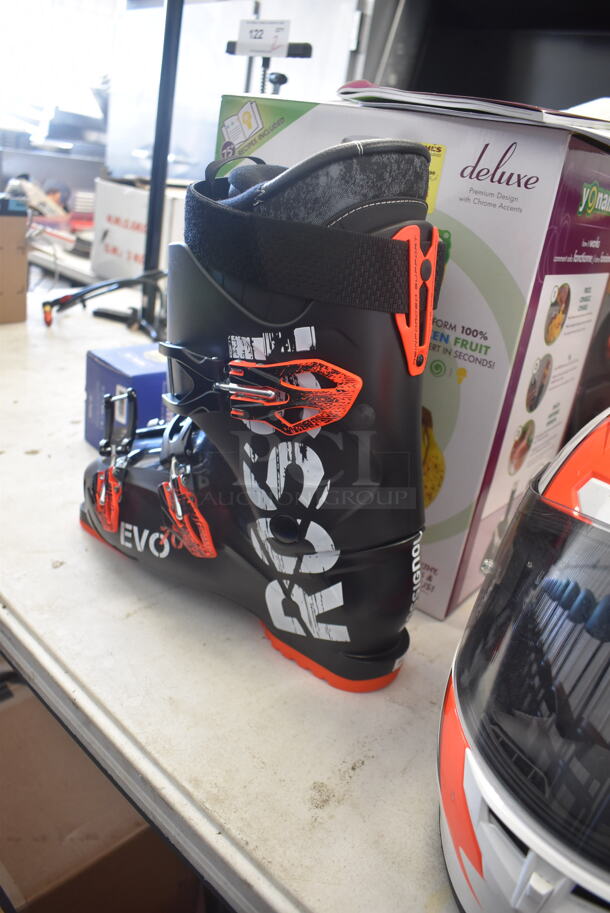 BRAND NEW IN BOX! Rossignol Rossi Evo 70 Ski Boots Black Red Size 28.5 - Image 3 of 6