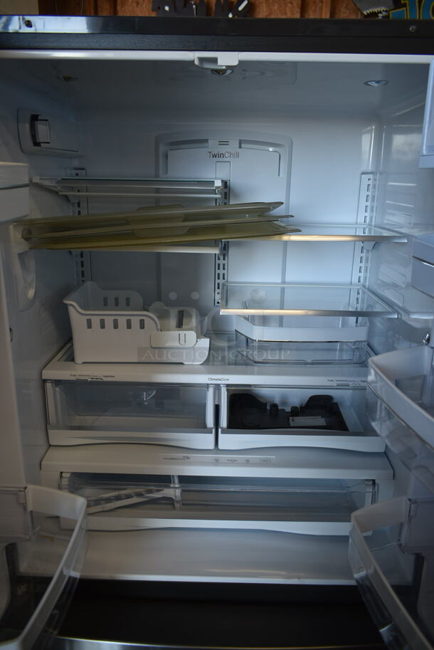 General Electric GE Stainless Steel French Style Cooler Freezer. Tested and Powers On But Does Not Get Cold - Image 6 of 9