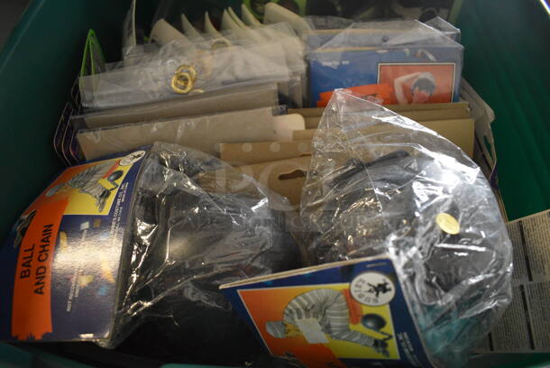 ALL ONE MONEY! Lot of Various Items Including Fake Moustaches, Fishnet Stockings and Face Paint in Green Bin! - Image 3 of 8