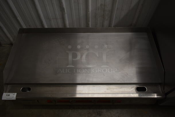 BRAND NEW SCRATCH AND DENT! Avantco 177EG48N Stainless Steel Commercial Countertop Electric Powered Flat Top Griddle. 208/240 Volts, 1 Phase.  - Image 2 of 6