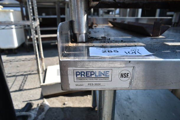 PrepLine PES-3024 Stainless Steel Equipment Stand w/ Metal Under Shelf.  - Image 5 of 5