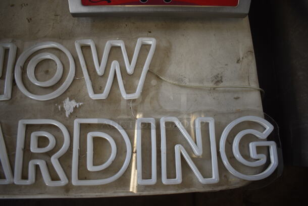 Now Boarding Sign. 31.5x1x11.5 - Image 3 of 4