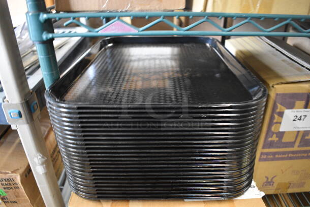 24 BRAND NEW IN BOX! Cambro Black Poly Trays. 12x16x1. 24 Times Your Bid! - Image 1 of 3