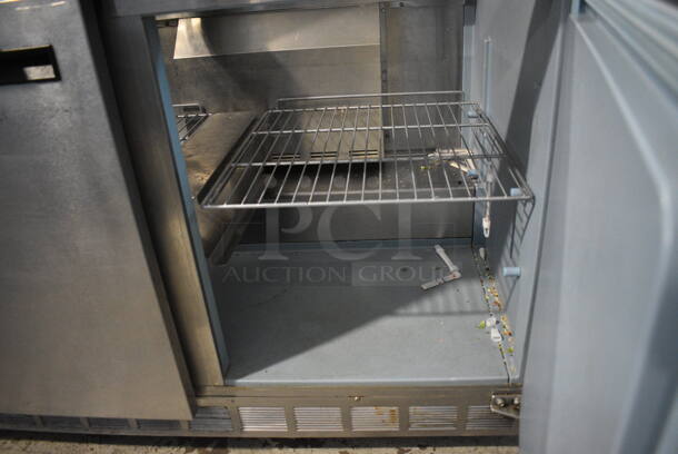 Delfield Stainless Steel Commercial Sandwich Salad Prep Table Bain Marie Mega Top on Commercial Casters. 72x35x45. Tested and Working! - Image 6 of 8